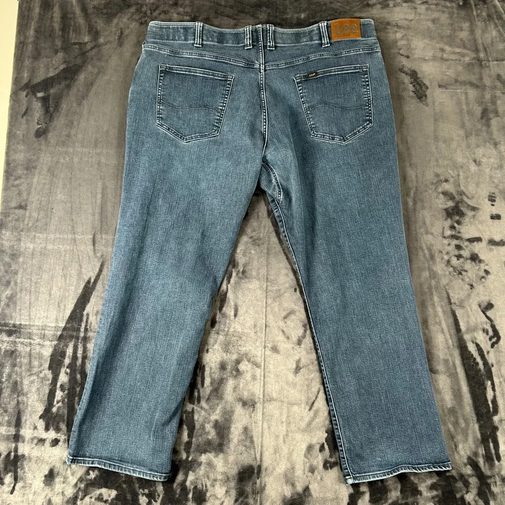 Lee Extreme Motion Jeans Mens 46x30 Blue Straight Leg Denim 2105275